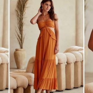 Cha Cha Orange Maxi Dress